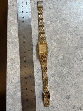 Pierre Cardin Gold-Tone Men’s Square Dial Bracelet Watch